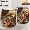 Uni Texas Longhorn Cow Custom Name Laundry Basket