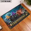 Uni Dexter Farmhouse Halloween Custom Name Doormat