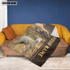 Uni Personalized Name Lambs Leather Pattern Blanket