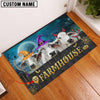 Uni Brahman Farmhouse Halloween Custom Name Doormat