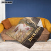 Uni Personalized Name Pig Leather Pattern Blanket