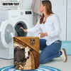 Uni Black Hereford Cattle Brown Custom Name Basket