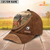 Uni Custom Name Horse Leather Pattern Classic Cap