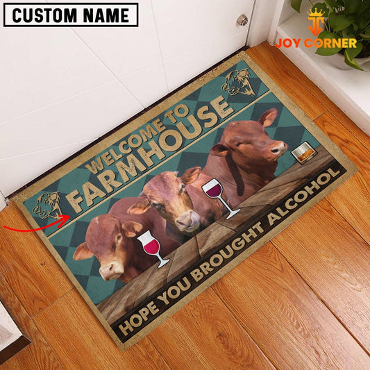 Uni Beefmaster Hope You Bought Alcohol Custom Name Doormat