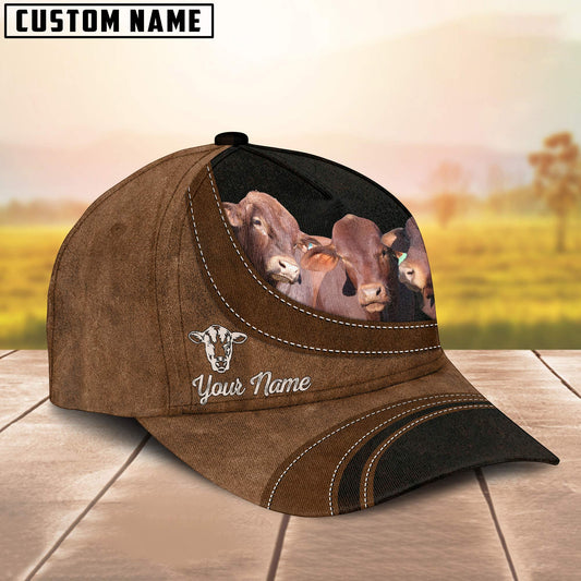 Uni Red Brangus Happiness Customized Name Cap