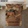 Uni Custom Name Horse On Farm Bedding Set