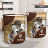 Uni Brahman Cow Custom Name Laundry Basket