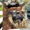 Uni Holstein Custom Name Brocade Pattern Blanket