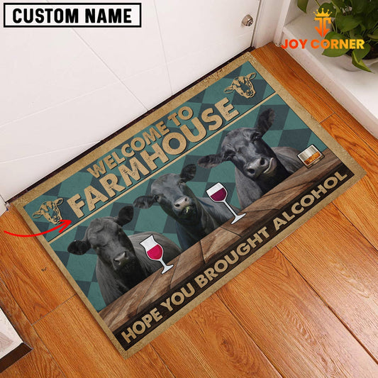 Uni Black Angus Hope You Bought Alcohol Custom Name Doormat