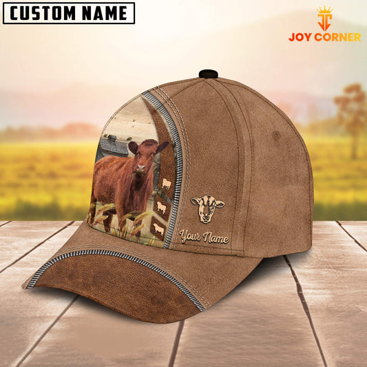 Uni Red Angus Farming Land Customized Name Cap