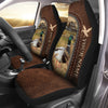 Uni Mallard Ducks Personalized Name Leather Pattern Car Seat Covers Universal Fit (2Pcs)