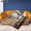 Uni Personalized Name Piedmontese Leather Pattern Blanket