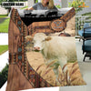 Uni Charolais No Horn Custom Name Brocade Pattern Blanket