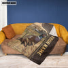 Uni Personalized Name Pheasant Leather Pattern Blanket