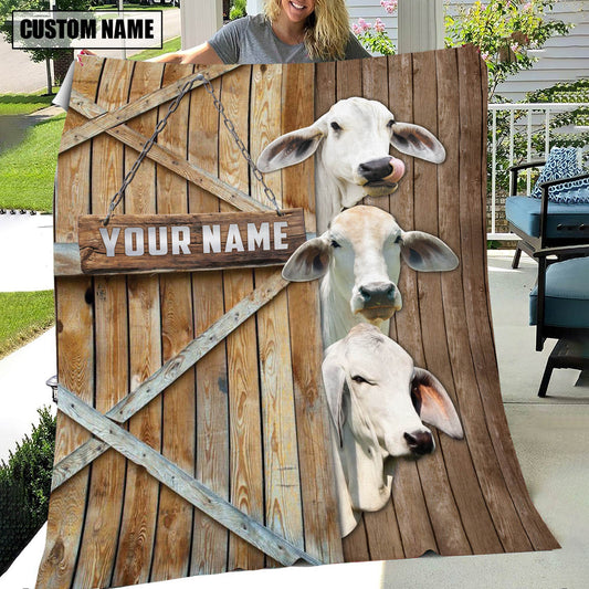 Uni Personalized Name Brahman Barn Blanket