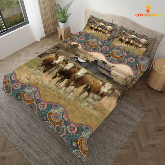 Uni Simmental Vintage 3D Bedding Set