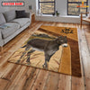 Uni Donkey Farming Brown Personalized Name 3D Rug