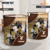 Uni Black Baldy Cow Custom Name Laundry Basket