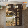 Uni Sheep Custom Text Leather Pattern Bedding Set