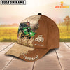 Uni Farm Tractor Custom Name Brown Leather Pattern Cap