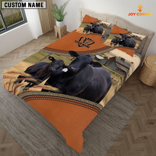 Uni Black Angus On The Farm Customized Name 3D Bedding Set