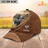 Uni Custom Name Holstein Leather Pattern Classic Cap