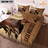 Uni Custom Name Beefmaster Cattle Brown Bedding Set