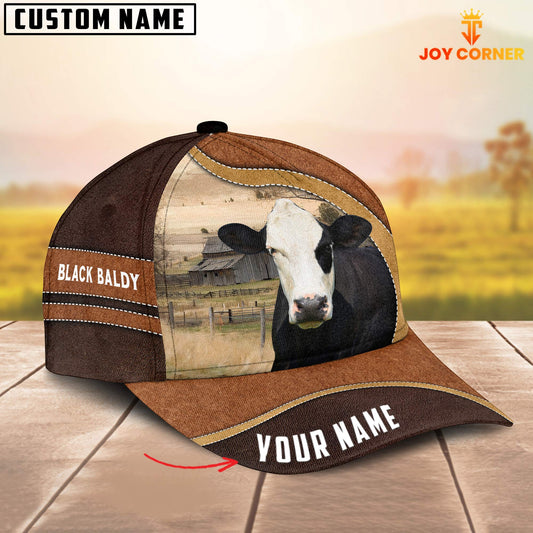 Uni Black Baldy Happy Face Customized Name Cap