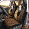 Uni Black Baldy Customized Name Leather Pattern Car Seat Covers (2Pcs)