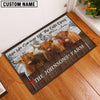 Uni Highland Custom Name - Live Like Someone Left The Gate Open Doormat