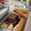 Uni Beefmaster Farming Brown Personalized Name 3D Rug