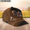 Uni Bison Brown Happiness Customized Name Cap
