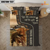 Uni Highland Cattle Like Someone Left The Gate Open Customized Name 3D Bedding Set