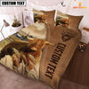 Uni Custom Name Highland Cattle Brown Bedding Set