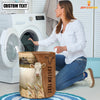 Uni Charolais Brown Farm Custom Name Laundry Basket