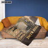 Uni Personalized Name Suffolk Sheep Leather Pattern Blanket