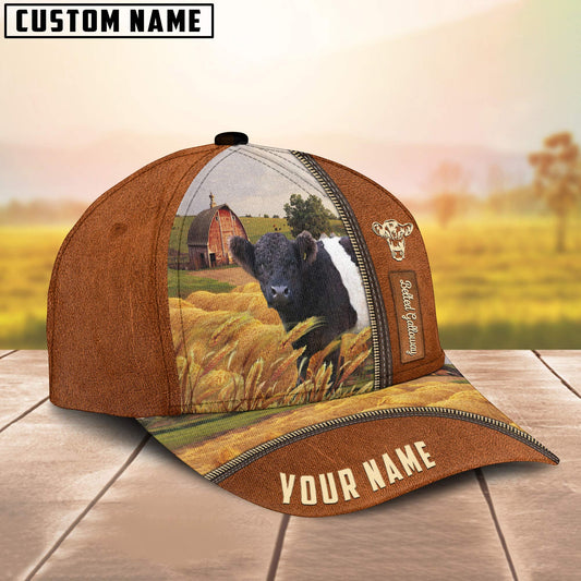 Uni Personalized Name Belted Galloway Barn Farm Cap