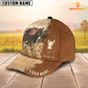 Uni Donkey Custom Name Brown Leather Pattern Cap