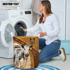 Uni White Park Cattle Cattle Brown Custom Name Basket