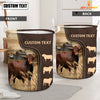 Uni BeefmasterCustom Name Leather Pattern Laundry Basket