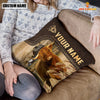 Uni Highland Custom Name Leather Pattern Pillow Case