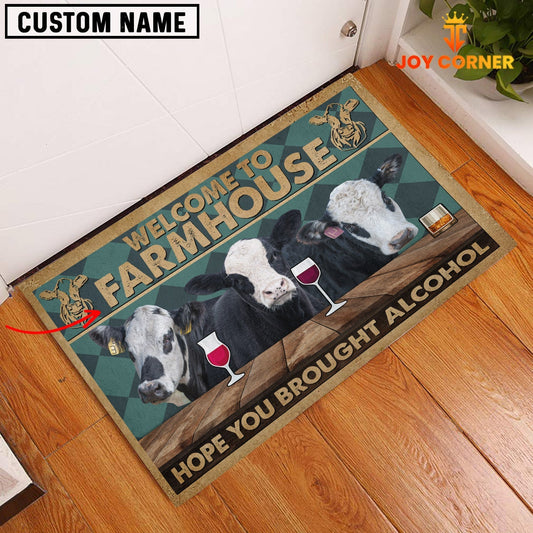 Uni Black Baldy Hope You Bought Alcohol Custom Name Doormat