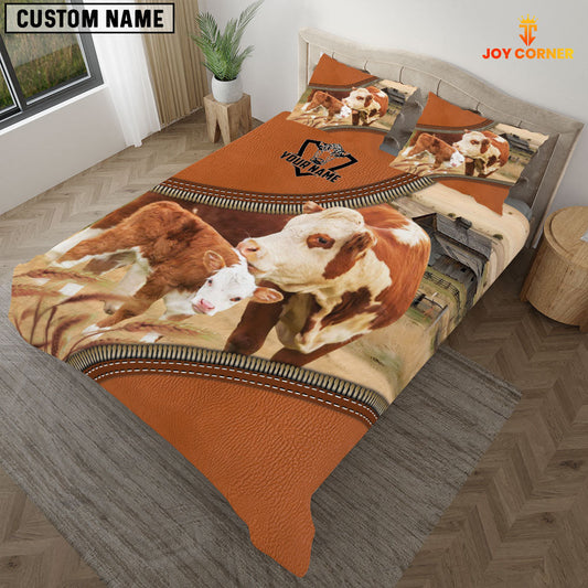 Uni Hereford On The Farm Customized Name 3D Bedding Set