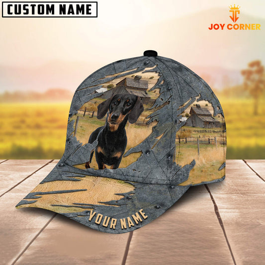 Uni Dachshund Customized Name Cap