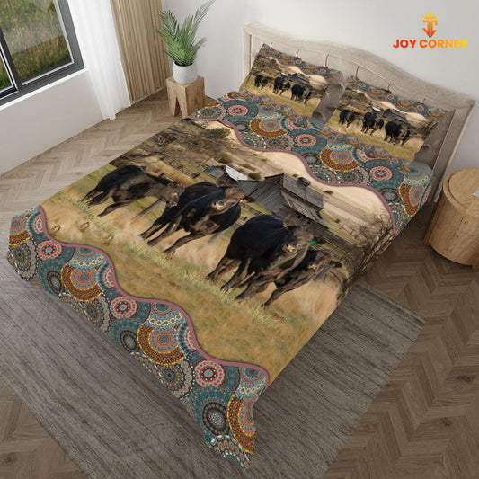 Uni Black Angus Vintage 3D Bedding Set