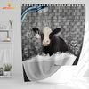 Uni Black Hereford Brick Wall 3D Shower Curtain