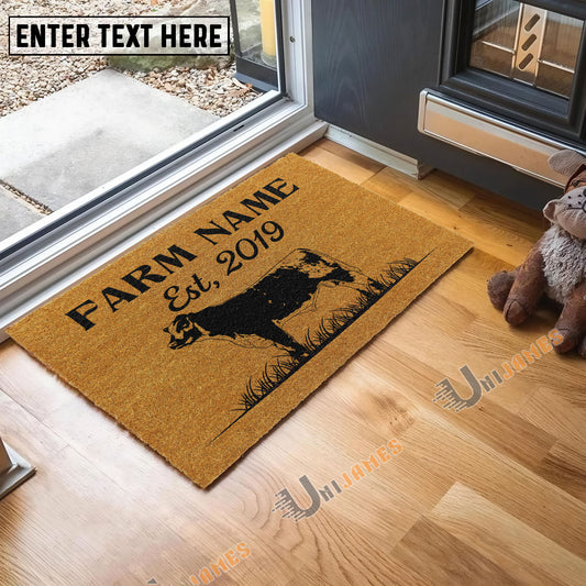 Uni Speckle Park Custom Farm Name Custom Year Coir Doormat