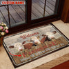 Uni Hereford Custom Name - Home To Where The Herd Is FarmHouse Doormat