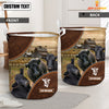 Uni Dexter Cow Custom Name Laundry Basket