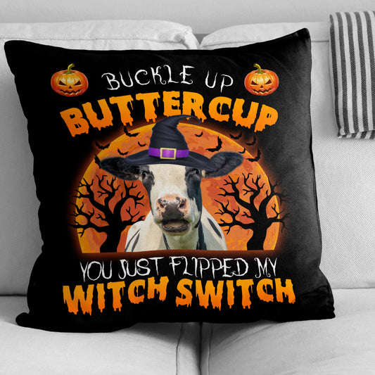Uni Happy Halloween Holstein Buckle Up Butter Cup Pillow Case